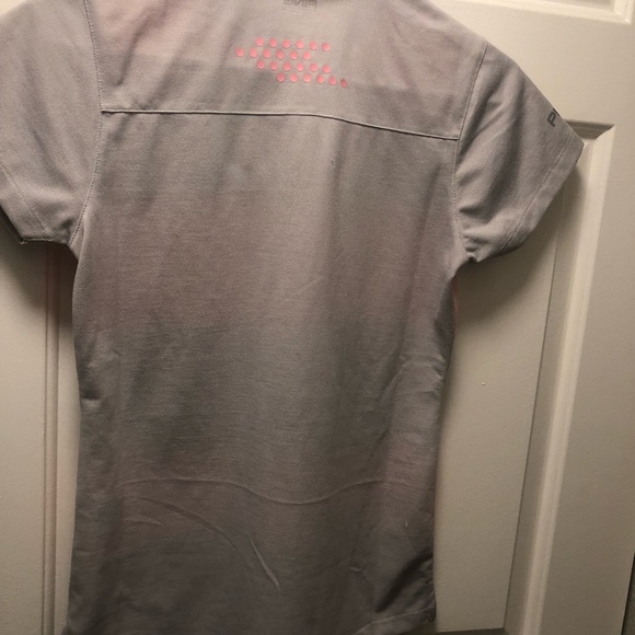 Ping Chip In Golf Shirt Women's Gray Pink Stripe Short Sleeve Polo Sensor Cool - Picture 7 of 11